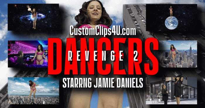 This was a custom request to remake Dancers Revenge but this time with Jamie Daniels. Jamie is dancing for Gary who is a scientist and after she gets off work Gary meets her and offers her money to help him test his new growth formula he tells her that it will make her taller and get larger boobs but she takes too much and grows. She eats Gary and that makes her grow more and more and more. She crushes people eats some more people and eventually gets bigger than the universe.


Keywords: Giantess, Feet, Crush, Vore, Hand Held, Foot Crush, Booms, Shakes, Sound Fx, Sfx