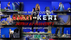 This is Act 1 with only Ashley; Keri will show up in Act 2.

PLOT: Dr. Ashley Lane, a statuesque blonde research scientist with piercing blue eyes and an insatiable appetite, steals an experimental growth serum from her laboratory and injects herself with the glowing green liquid, triggering a transformation that sends electric tingles through her body as she expands to colossal proportions, towering over the city's skyline. Her ultimate nemesis, the superheroine UltraKeri, must intervene before the city is reduced to rubble.
Ashley grows to the height of a skyscraper. Stepping into downtown with thunderous footfalls that boom on the asphalt beneath her bare feet, she giggles with delight at the miniature world before her. She plucks screaming citizens from office buildings with her manicured fingers, crushing some between her thumb and forefinger while flicking cars aside like toys, sending them spiraling through plate glass windows. The crunch of metal and concrete beneath her toes sends shivers of pleasure up her spine. When she pops a fleeing businessman into her mouth, she discovers his flesh dissolves into a sweet, candy-like substance that floods her system with an aphrodisiac rush, making her nipples harden against her stretched black latex.
Spotting a 747 attempting to evacuate civilians, she snatches it from the sky, running her tongue along its fuselage before pressing it against her body, moaning as the vibrating engines stimulate her most sensitive areas. Military helicopters circle her like mosquitoes, their missiles exploding harmlessly against her creamy skin, causing her to throw back her head in laughter. She crushes tanks beneath her heels, the sensation making her thighs quiver with excitement. Overcome with arousal, she tears away her remaining clothes, revealing her voluptuous bikini-clad form to the horrified city below. She plucks luxury sedans from the streets and slides them inside her black lace bra, grinding against a skyscraper until it collapses in a cloud of dust, and her body shudders in ecstasy.
After catching her breath, she strides toward the countryside to find something suitable to cover her goddess-like curves, promising to return. Hours later, she emerges wearing a different outfit The army has assembled its remaining military: a phalanx of tanks and a squadron of attack helicopters—but their renewed commitment only enrages her. With a hungry gleam in her eye, she decides to devour every last citizen and level every building except the airport. 

Act 2 will be out soon, and Ultra Keri will show up to defend what is left of the population.  

Keywords Ashley Lane, Media Impact, Giantess, Sex Toy, Hand Held, Booms, Shakes, Building Destruction