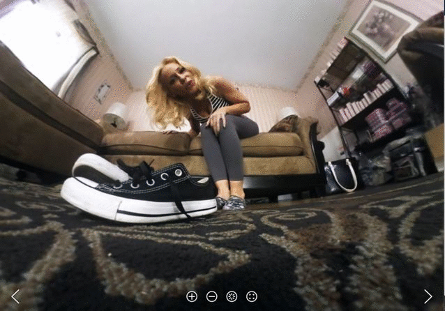 Blondzilla shrank you and plays with you, lots of hand held, also some feet, cleavage and kissing etc. 4K h265 360 version,  When you buy you will have access to 4K or 1080p versions in case you have issues with either. The h265 version works better on late model phones as they handle H265 better.  I test on Galaxy S7 edge and I have also tested on Moto Z pure.  I have not tested Iphones yet. to play either of these you need VLC or the Go Pro VR app, The Theta App does not work with these.  For android I like Vars VR as a player. 
