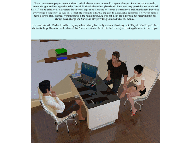 Sexual Journey
This is a gentle set with all gentle slow shrink set with lots of sex at all size ranges. There is breastfeeding, spanking, insertion (at the end size) and lots of being handled by women. This is a 342 pic comic. Nearly all the pictures have dialoged boxes. 
Steve is sterile and can't give his wife the baby she wants. His wife a career woman and Steve is house husband that is devoted to his wife. Their doctor for help who prescribes an unknown untested drug. Steve begins to shrink with each dose.
 There are complications with the drug as each time he has sex with a woman she grows approximately the same amount he shrinks. He gifts 3 different women about 6 inches of height as he goes down. As Steve grows smaller he finds himself becoming a surrogate for the child his wife cannot have. Another complication is Steve finds himself liking being reduced in size and at the end he does not want his height back.  Steve has a strong and overwhelming desire to please his wife as they genuinely love each other.  Steve discovers many things about himself as he shrinks. He starts as a caring but timid husband who ends up as a confident but shrunken man at the end of his journey who could not be happier. Steve interacts with 5 giantesses in total. 
