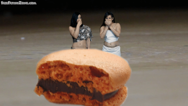 A couple that rented an apartment got the shrinking virus and are now shrunk 

After they "disappeared", the apartment was rented to Cali (white baby 
doll, toenails and fingers painted in red). She is always barefoot. No 
rings.

They do not accept their normal life was taken from them and live on 
Cali`s food rests. You can show once they getting her leftovers.

But Cali realizes they are in the apartment and begins to chase them. 
She mentions she has seen them and pretends to sleep after some rests 
are in the middle of the living room.
When they are eating she approaches them and they see only her huge feet 
and then up her breasts and face. She goes to her knees and I would like 
a scene where when they try to run she blocks them with her hand exactly 
like you did in Cali Logan vs giantess toons (slide 18). This should be 
in a zoom appearing full hand. Then they try to run to the other side 
and she blocks them with the other hand (red fingers appearing and zoom 
as well).

Somehow they flee from her and go to a small space where she tries to 
place first her foot to stomp them (without success) and then her hand 
but they pinch her with a pin.

This makes her very angry and she says she will kill them. She gets a 
pest control flask and vaporizes it so they leave their hidding place 
walking directly to a Cali sit in the floor with spread legs. When they 
enter that she sits like an indian and blocks any chance of leaving.

She then forces them to make out on a skillet but bored of that then cooks 
them and eats them touching lightly her belly saying that now they are 
part of her and the apartment is now only hers.