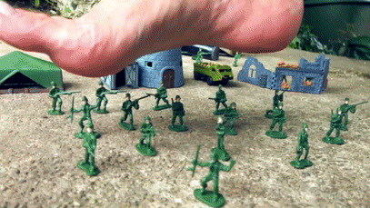 This is part 1 of 3 – first outpost

General Plot:
I’ve shrunken a nearby army base, because it was very noisy so I couldn’t concentrate on my science work. Now the tiny soldiers are on the run in my garden and built up three makeshift outposts. I’m going to wipe them out, one after another with my smelly giant bare feet.

Part ONE:
In this part I destroy the first base I find. I remove my shoes and step on many tiny soldiers and toy around with their vehicles and makeshift buildings using my giantess feet. I don’t show any mercy, despite of their white flag. ;-)

You may expect from this part:
business dress with blonde hair – face and body shots, audio fx screaming people, booming steps, weapon sounds and many more, tons of detailed close-ups of my beautiful feet playing around.

I got often ask for military scenarios with soldiers and tiny tanks. If you are into foot humiliation of army guys, this one is for you. ;-)