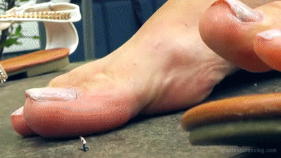 Charlie is a real womanizer – or at least he thinks he is one. What he don’t know, I’m the best friend of his girlfriend and she wants to get rid of him, for all that cheating on her.
So I mix him a special drink that let him shrink. He gets as small as an ant, close to my gigantic feet. I tell him not to run away, otherwise I’ll squish him instantly.
Watch the poor helpless, ant-sized Charlie at my smelly, gigantic feet crying for help, while I have my fun with him. Will he survive this or will he get punished for his cheating? Find out!

Blonde hair and business dress. Contains mostly foot action with sandals and barefoot. Lot of SFX and some of POV shots.