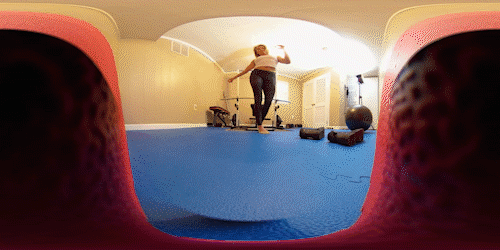 *PLEASE NOTE: THIS CLIP IS SHOT IN VIRTUAL REALITY. YOU MUST HAVE A VR HEADSET TO VIEW IT.*

You’re just a pervy gym rat (POV) who’s shrunken himself down in hopes of getting some nice voyeuristic views of the muscle goddess, Claire Irons. As you hide on the floor against the wall, Claire enters and sits on the bench, doing some bench presses to start. When she sits up, she spots you. Claire takes several minutes watching you from afar and trying to make sense of you. You are in awe of her gorgeous solid muscles and are totally intimidated by her presence. Eventually Claire Irons decides not to pump so much iron, she would rather fuck with you. But why not both? After poking around at you and inspecting you up close, she picks you up and gives you a bit of ride. Claire Irons squeezes you between her muscular thighs and crushes you a little. This is fun for her. Claire sits you down. She strips her bottoms off and flexes, making you watch her unable to do anything about it. Once she is naked down below, she brings you back into position to get sucked up by her enormously powerful thighs again. Later on, she gets topless and does pushups right over your tiny body. Claire enjoys the exhibitionism and total domination over you in your super small size. As a finale, Claire Irons drops you into her panties telling you you’re headed for her sweaty pussy!