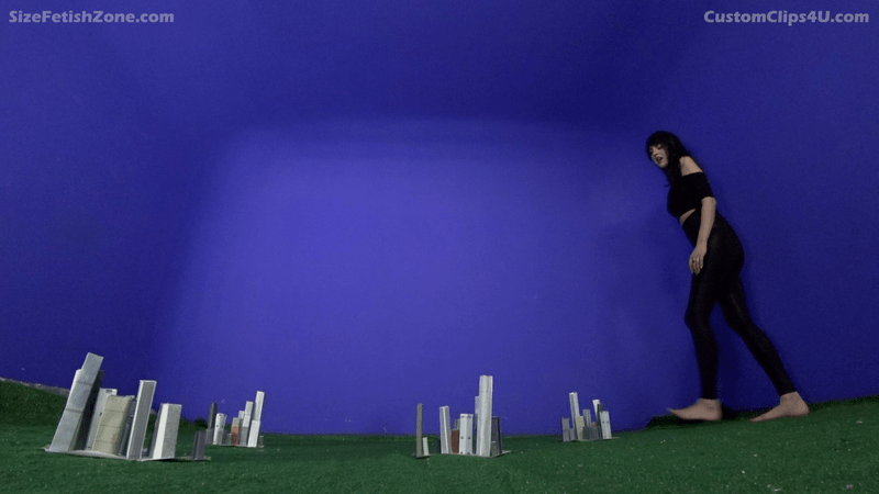 Details - Brandy was upset the way a guy treated her. She couldn't stand him. As a result, she wants to trash his country. Well, Brandy just grew super tall and that is exactly where she is located. She is super excited to get him back.

City 1. Brandy smashes this city with her feet and the palms of her hands. She compares its ugliness to the ugliness of that guy.

City 2. Brandy smashes this city doing boob smashes. She always wanted to do damage with her boobs, and now she can. 

City 3. Brandy smashes this city with her butt by sitting on it. She squats over it a few times to make sure she can get it all with her butt. The city has a lot of pollution, so it smells really bad. Well, Brandy thinks she can rival it or exceed it with the smell of her butt. She always wishes she would have made that guy smell her butt.

City 4.  Bonus City (Do anything)  Mix. Some great foot crush and handheld and boob crush.

City 5. Double sized City. Brandy also wants to smash this city with her butt. She tries to figure out if she can get it all with her butt. It looks like she cannot, so she gets angry and upset about it. Brandy has to destroy some of it so she can sit on it all. 

