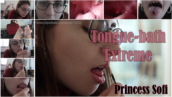 Gorgeous Princess Sofi got her shrunken foot-slave properly taped to her wrinkled, flawless sole. she teases him with her wiggling toes, knowing all along that he actually enjoys it. it's pure heaven for him...and the time for a true punishment arrived.
<br><br>
She takes him off his spot of heaven on her foot. It's time to pray, for Sofi plans to make him a part of herself...by eating him.
<br><br>
This video is a real treat for vore & mouth fans. I've used new camera equipment to deliver sexy true slow-motion tongue action, letting you actually see the crisp tendrils of saliva stretching between the tiny man and Sofi's enormous tongue. there's also an extreme-pov scene going into her mouth (this one was filmed with a special lens & also in true slow-motion!). enjoy!

