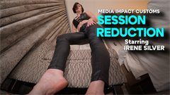 You booked a Giantess session with Irene Silver at Sizecon but little did you know that Irene has a magic amulet that really shrinks you. She has a lot of fun with you and uses you to masturbate and, in the end, puts you in her pants. Boobs, Feet, Leather ass and using you are all featured here.

Keywords Irene Silver, POV, Sex Toy, Feet, Slow Shrink, Ass, Leather, Cleavage, Media Impact