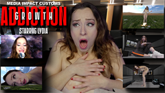 The video starts with Lydia in a Doctors office sitting in a chair facing the camera, one leg crossed over the other. She is wearing a casual outfit with high heels. She greets her Doctor. A question pops up: “Why are you here?”. She starts explaining that she’s addicted to growing. She was experimented on by the military to be a human weapon, but after a few incidents they cancelled the project. She explains that when the project started, she could only grow up to around 200ft tall. Then they upped her dosages and tried new chemical compounds. She explains what that lead to as the video fades to a flashback. This intro should be around 30 seconds.

Lydia is standing in the middle of a warehouse in a hospital gown and flip flops.She asks people casually behind the camera if they're ready before growing. Her gown and flips flops fly off her body and she grows to a size where she is bent over like below to fit into the warehouse.

She stands up outside and grows again, her clothes growing with her, to the size below She walks through the city, going over the plan to herself to find the enemy base. She can’t find it so she decides to grow some more. This time, her outfit rips. She acknowledges that it wasn’t designed to grow this big, and maybe she made a mistake. She reaches the size below. Completely disoriented, she says she’s never been this big. She is trying to make out which city is which. 

She decides to just start stomping on cities. She stomps a few out until she faints, falling onto the landscape like below. The scene ends with a helicopter POV of her giant face as it flies by her

This scene is around 3 minutes long as it cuts back to the Doctors office.

Q: How did it feel to cause so much destruction?

Lydia says she felt amazing. She felt so powerful and loved being so big. The only reason she stopped was because she was tired.

Q: The military shut down that project, yet you still had other incidents of growing. Why disobey?

A: She explains how good growing feels, and how she loves that all eyes are on her. She doesn’t care what authorities have to say because they can’t do anything about it. They may have cancelled the project, but they can’t remove all the concoctions from her body that THEY put in her.

Q: Why did you agree to these sessions?

A: It was a deal made with the government. She was annoyed of always getting missiles and tanks shooting at her, always getting yelled at, so she figured if this works then both parties will be happy.

This scene is around 1:30 long

Back in the office, Lydia is noticeably bigger, around 10 feet tall. She is standing instead of sitting in the outfit below that fits normally. She is slightly hunched over.

Q: You’ve grown I see

A: She brushes it off, saying it’s not that big of a deal. She still fits in places, doesn’t bug anybody, and doesn’t need to walk around nude. No need to overreact.

Q: But why?

A: She explains that there was something on top of the fridge she needed, and was too lazy to find a stepping stool so she just grew. No big deal.

Q: Why not shrink back?

A: She goes on about some advantages there are to being taller. Besides, she’s not freakishly tall. There are NBA athletes close to her height. She doesn’t understand why it’s such a big deal.

Q: Do you intend to grow again?

A: She adamantly denies. She’s content, she just wanted things to be simpler. This is as tall as she’s gonna get, she promises.

This scene is around 1:30 long.

Lydia, still 10 feet tall, is sitting in a waiting room like below in a chair in the sundress below with white heels. Make the ceiling very high.

She is sitting there waiting. Use a voiceover to express Lydia’s thoughts, so her mouth isn’t moving. She is looking around casually, but looks up at the ceiling a lot. Her voiceover is her determining if she can get bigger. She’s contemplating how high the ceiling is. She tries snapping herself out of it, stuff like “No Lydia, you promised!” “No more growing!”. She continues to think it out before giving in.

No more voiceover. She starts growing, the chair breaking beneath her. She stays seated on the floor as she grows more, her dress and heels tipping off. Then her bra and panties. She grows until her giant head is through the ceiling and inside of another room from the neck up. Her head is at a size where a normal person is the size of one of her fingers. Her head is a few inches from the ceiling of this room, so her head should span the entire height, floor to ceiling. The rest of her body is sitting in the waiting room.

Every so often cut to a shot of her body in the floor beneath

Q: LYDIA, WHAT HAVE YOU DONE?

A: She brushes it off like it’s nothing. She just saved the time to go up the stairs. Plus no one got hurt.

Q: You destroyed my office!

A: If anything, she approved it. She goes on and on trying to justify why she grew.

Q: You need to stop!

A: She asks why, she doesn’t see any issues. People love seeing her body, and she loves pleasing people. She is able to do more now that she’s bigger and stronger. She lists off some stuff she can do.

Q: Do you ever intend on shrinking?

A:      She laughs. She never wants to be normal. She is superior and shouldn’t be made to live such a small life. 

She goes on a tangent about how everything can be if she has all the power. She can even help POV (the Doctors) by getting her a new, bigger office. She can help her out a lot, she just needs to stay on her good side. Everybody and everyone should cater to Lydia, nobody else. She can make the world a better place for herself and the people that deserve it. She continues to boast about having all the leverage.

This scene is around 3-4 minutes. I want a lot of her giant head in a tiny room.

Lydia is at a size where she can look into the top level of a very tall skyscraper without bending over like below. The rest of the buildings should only reach her shins.

Keywords Lydia Vengeance, Media Impact, Growth, Giantess, Special Fx, Feet, Crush, Mega Giantess, Ultra Mega Giantess
