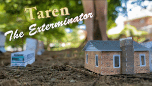 Taren's job is to get rid of infestations of shrunken people. On her latest job, she is tasked with removing them from a park near a clients backyard. Most exterminators take care of pests in more straight forward ways, but Taren gets right into it using any means she likes! It would be fun to take them out one at a time, but she focuses more on individual buildings instead. She still torments one tiny person with her feet though. In this part a bus is crushed under her sandal, and a building is demolished beneath her butt as she sits down on it in her jean shorts.

This entire series features a mix of awesome shots, EXTREME POV style action of the crush scenes, and even some ULTRA slow motion moments. We're also back to our regular licensed music soundtracks for this one.