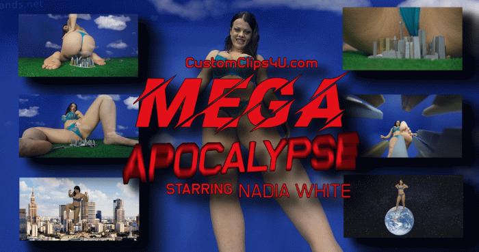 Nadia drinks formula and grows into a Giantess after she crushes and eats some people she grows again and she is now a MEGA Giantess and destroys 5 cities with her feet, ass, and boobs and she also fucks 2 cities and then grows again and steps on entire countries and then grows again and is standing on the earth and lastly, she is Galaxy Size.


Nadia White, Mega Giantess, Feet, Growth, booms, shakes, SFX, Ass, Cleavage, crush 