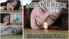 Kali is an amazing master of the mind. she can mesmerize her clients and get their deepest desires fulfilled. once she cast her spell, only what the patient really wants deep inside happens...;)

A fun, gradual shrinking theme with a focus on Kali's beautiful face & eyes. Gentle giantess, soft-speaking, mesmerizing, micro-shrink.