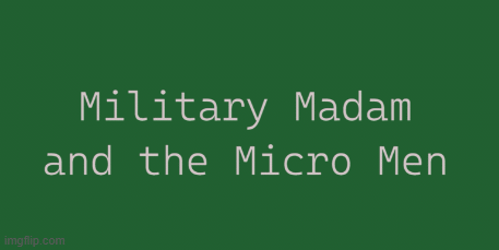 This was a custom request...  
Madam plays a Military base commander who uses a shrink ray to defeat her enemies.  She enters the enemy base, which is being visited by the leaders of her enemies.   Madam tells them she will squash them all like cockroaches.   Then watch her squish the tinies one by one under her giant bare toes and soles.   Clay people used for the victims here.  HD clip.   Send me your custom requests to rivideovr@yahoo.com