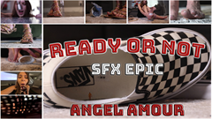 ANGEL AMOUR

Angel loves tormenting her tiny slaves.

She has complete power over them once they succumb. One tiny foot-freak gets to realize that fully, being crushed over and over by Angel's perfect feet and sandals, and even being eaten by her - only to be brought back to life for some more torment.

Angel feels quite amused today. She wants to try something different. She feels like breaking the sense of despair inside her broken slave's soul and giving him a sliver of hope might spice things up a little for her.

So she gives him a chance. 3 chances. She's going to play a game of Hide-and-Seek with him. if she isn't able to find him and give up - she'll bring him back to his normal size and keep him as her Foot-slave. not only that - he'll get the Footjob of his dreams!

The tiny man has no choice, so he tries his best. will he succeed?

**********

This Epic film has more scenes of ground shakes and booming sounds than most of my films up to date. it also has a never-seen-before scene as the climax, which represents a deeper, more extreme fantasy of some foot freaks out there (myself included, lol).
Angel is stunning even more than before. Enjoy! <3

* Foot-crush
* Toe-crush
* Sandals crush
* Vore
* Hide and Seek
* Extreme pov
* ground shakes and booming sounds.
* Slow motion.