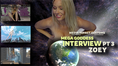 Zoey is a model taking part in her agency’s campaign which involves a series of interviews over a few months. She sees this as an opportunity to boost her career and is oblivious to what she is about to Happen.
She continues to grow throughout the interview until she is talking to the tiny earth.

Keywords Zoey, Mega Giantess, Interview, Sfx, Ass, Booms, Shakes, Building Destruction, Media Impact