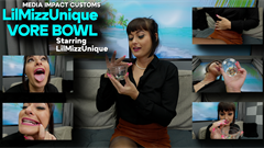 Another Vore bowl clip and this time it is with LilMizzUnique and she has shrunk all her coworkers and snacks on many of them and takes the rest home for later. 

Keywords Lilmizzunique, Media Impact, Shrinking, Vore, Hand Held, Business Attire, Brunette, Bangs, Mouth, Revenge

