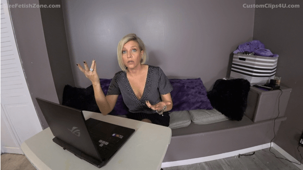 I knock on the door and come into an office with my boss at her desk. She rolls her eyes when she sees me. "I told you yesterday that you're not qualified for the promotion." She tells me that while she appreciates my time, I am not qualified for the position as if this is the billionth time. She tells me to not give her that look and explains why I'm not getting the promotion: "You're always on your phone, you're not helping out your co-workers, you're always listening to your music or podcast or whatever, and you try your best to do as close to nothing as you can." She calms down after a moment and says, "You know what? You want a promotion? Fine." She rummages through her desk and grabs a remote and shrinks me, "You can be my slave." She then proceeds to pick me up and berate my work ethic and tell me that this is my new job. She puts me on the floor beneath her desk and I have to massage her feet because her heels make her feet hurt. She takes off her shoes. As a reward for massaging her feet, she pushes me down with her toe and proceeds to stroke me with her toes (No need for a doll here) She then puts me between her legs and tells me to get to work. She's caught mid-orgasm by someone and has to try to talk herself out of it. It's /her/ boss. You can't really hear them but you can hear her and she's trying to explain herself for masturbating at work. She realizes she has the shrinking device and shrinks them, too. She pulls you out and says, "Looks like you have a friend-- although I wonder if I could sell her off..." She says, "Or I could keep both of you as my little pets~," She says before laughing and the video ends.

Keywords: nylons, pov, shrink ray, sex toy, boobs
