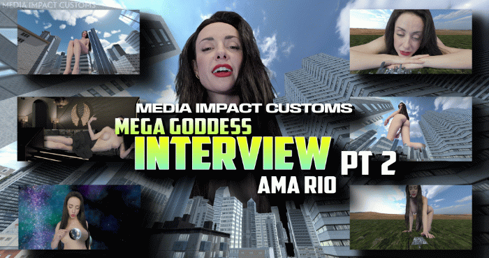 Ama Rio is a pop star recording a documentary about her tour. They follow her as she grows bigger and bigger due to a sports drink she is promoting. She grows until she is bigger than the Galaxy.

Keywords Ama Rio, Giantess, Special Fx, Mega Giantess, Media Impact