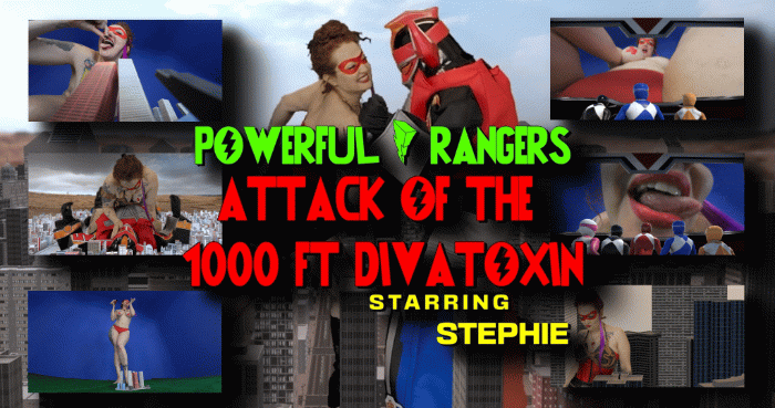 Custom Clip Description

Start the clip with Divatoxin in a city walking around and destroying things booms and shaking as she walks.

The Megazord arrives and they fight. Have Divatoxin get the Megazord to the ground flat on its back after attacking it and have her seductively and slowly, crawl on hands and knees over the Megazord until she is on top of it. Divatoxin facing towards the legs teases the rangers with her giant ass as she says evilly “I hope your zords are strong” as she laughs before slowly sitting on the megazord’s face boom sounds and shakes as it happens and rangers panicking inside. POV from inside megazord as Divatoxin sits on the face. She laughs at them under her giant ass as she moves her ass back and forth before getting up and turning around to look into the face of the megazord at the rangers. She seductively licks it and says seductively to the rangers “I’m going to eat every last one of you” before slowly kissing and licking the face again. The megazord then punches divatoxin, destroying her.

   Then the rangers hear a loud echoing voice say “mmmm, yummy mighty morsel power rangers. Guess who’s coming to dinner.” before showing a giant eye in the sky looking down on them. Then zooming out to a mega-sized divatoxin now dressed only in red lipstick, red pasties, red micro thong, eye mask, tied back ponytail with purple hair extension attached to it hanging over her shoulder, barefoot kneeling and sitting on her legs. She lowers her face over the city and says “my tongue could kick you ass” before slowly lowering it down boom affect and shaking when it touches the ground. Have her wiggle it and hit the megazord once by regular tongue movement in a regular city setup view if possible. Have Divatoxin laugh before the megazord slices at her tongue with a sword.

Divatoxin loses her balance and ends up falling backwards sitting on and crushing a whole city with her ass. Pissed off now, divatoxin angry says “damnit” hits the ground with her fist hard and gets back on her knees and finds and grabs the megazord and takes the pink ranger out of it before dropping the megazord back into the city. She then evilly smiles at and drops the pink ranger in the back of her thong and yanks it up her butt then caressing her ass. She turns back and tells the remaining rangers in the megazord angry like “you want her back, come get her” before standing up to slowly walk to another micro city and laughing at the megazord.

Divatoxin walks up to the next micro city and gets her face close to it and sticks her tongue into the middle of it to taste people(assumed people in city. Use crowd panics. She licks her lips and says “mmmm, you taste good”. She caresses a building with her fingers slowly before she opens her mouth and slowly lowers it over the whole building(or as much as possible. She closes her mouth and uses it to rip the building from the ground. As she is chewing on the whole building within her mouth, she looks down and sees the megazord next to her. She smiles at them then swallows the building assumed swallowing and says to them seductively “They were yummy” before picking up the megazord. She slowly makes out with it and licks its face/head as the rangers watch and panic inside from seeing her giant tongue as she talks about eating them and how good they taste. Divatoxin supports the megazord(holding its head and back like a baby standing straight up.
She says to them adoring like “You’re so precious to me” before hugging it in between her breasts(as the Megazord connects with her breasts, have there is a loud boom sound from the hug then shaking inside the Megazord from Divatoxin’s breasts crushing the Megazord as she hugs it and as the rangers panic and scream inside

Divatoxin shakes the megazord and the red ranger falls into her hand. Once on her palm, the red ranger frantically crawls backward away from Divatoxin on her hand. Divatoxin then evilly smiles at the micro-sized red ranger in her palm and says evilly “Defeat this monster you little fucker!!!” before sarcastically smiling at him and dropping him in the front of her thong and moaning before returning to the Megazord.

She opens her mouth and goes to insert the attached head of the Megazord into her mouth, before closing her mouth, she pulls it out and says evilly to them “Not yet“ and drops the Megazord into the city destroying the rest of that city.

She walks to the next micro city and shows a close-up of her big toe as cars drive by next to it. She gets down to street level looking at the cars with her giant eye. She eats a few cars. As she does a few tanks appear and shoot her a

Start the clip with Divatox in a city(the one you use in all your clips walking around and destroying things(booms and shaking as she walks.  

 

The megazord arrives and they fight. Have divatox get the megazord to the ground flat on its back after attacking it and have her seductively and slowly, crawl on hands and knees over the megazord until she is on top of it. Divatox facing towards the legs teases the rangers with her giant ass as she says evilly “I hope your zords are strong” as she laughs before slowly sitting on the megazord’s face boom sounds and shakes as it happens and rangers panicking inside. POV from inside megazord as Divatox sits on the face. She laughs at them under her giant ass as she moves her ass back and forth before getting up and turning around to look into the face of the megazord at the rangers. She seductively licks it and says seductively to the rangers “I’m going to eat every last one of you” before slowly kissing and licking the face again. The megazord then punches divatox, destroying her. 

 

There’s a boom sound and ground shaking then the rangers hear a loud echoing voice say “mmmm, yummy mighty morsel power rangers. Guess who’s coming to dinner.” before showing a giant eye in the sky looking down on them. Then zooming out to a mega sized divatox(now dressed only in red lipstick, red pasties, red micro thong, eye mask, tied back ponytail with purple hair extension attached to it hanging over her shoulder, bare foot kneeling and sitting on her legs. She lowers her face over the city and says “my tongue could kick you ass” before slowly lowering it down(boom affect and shaking when it touches the ground . Have her wiggle it and hit the megazord once(by regular tongue movement in a regular city setup view if possible . Have divatox laugh before the megazord slices at her tongue with a sword I know, . 

 

Divatox loses her balance and ends up falling backwards sitting on and crushing a whole city with her ass. Pissed off now, divatox angry says “damnit” hits the ground with her fist hard and gets back on her knees and finds and grabs the megazord and takes the pink ranger out of it before dropping the megazord back into the city. She then evilly smiles at and drops the pink ranger in the back of her thong and yanks it up her butt then caressing her ass. She turns back and tells the remaining rangers in the megazord angry like  “you want her back, come get her” before standing up to slowly walk to another micro city and laughing at the megazord.  

 

Divatox walks up to the next micro city and gets her face close to it and sticks her tongue into the middle of it to taste people(assumed people in city. Use crowd panics. She licks her lips and says “mmmm, you taste good”. She caresses a building with her fingers slowly before she opens her mouth and slowly lowers it over the whole building(or as much as possible. She closes her mouth and uses it to rip the building from the ground. As she is chewing on the whole building within her mouth, she looks down and sees the megazord next to her.  She smiles at them then swallows the building(assumed swallowing and says to them seductively “They were yummy” before picking up the megazord. She slowly makes out with it and licks its face/head as the rangers watch and panic inside from seeing her giant tongue as she talks about eating them and how good they taste. Divatox supports the megazord(holding its head and back like a baby standing straight up. 

She says to them adoring like “you’re so precious to me” before hugging it in between her breasts(as the megazord connects with her breasts, have there be a loud boom sound from the hug then shaking inside the megazord from Divatox’s breasts crushing the megazord as she hugs it and as the rangers panic and scream inside

 

Divatox shakes the megazord and the red ranger falls into her hand. Once on her palm, the red ranger frantically crawls backwards away from Divatox on her hand. Divatox then evilly smiles at the micro sized red ranger in her palm and says evilly “defeat this monster you little fucker!!!” before sarcasticlly smiling at him and dropping him in the front of her thong and moaning before returning to the megazord.

 

She opens her mouth and goes to insert the attached head of the megazord into her mouth, before closing her mouth, she pulls it out and says evilly to them “not yet“ and drops the megazord into the city destroying the rest of that city. 

 

She walks to the next micro city show a close up of her big toe as cars drive by next to it. She gets down to street level looking at the cars with her giant eye. She eats a few cars. As she does a few tanks appear and shoot her ass. She feels the shooting and carelessly turns her head to see what’s going on. She picks the micro tanks up and smiles before placing them on her tongue and swallowing them. She looks back at the city and teases it with her breasts before crushing it with them. 

 

She slowly walks to the next city. She finds a secondary giant red micro thong on the ground. Divatox lays on her side and grabs the secondary giant red micro thong on the ground and teases the city with it by dangling it above them(as people scream within the city and laughing at them before she drops it into the city(booms and shaking sound as the thong lands. She hears cars screeching and crashing into it and she laughs as all the people are trapped under or around her thong. She talks about her thong causing destruction to a whole city improvise. She then stands back up and lifts the bottom of her butt cheeks focus on her ass and tells the pink ranger how she fits perfectly in her ass. The pink ranger screams as divatox laughs. Divatox teases the micro city with her ass above them 

As she does, the pink ranger manages to climb to the top of Divatox’ s thong. As she struggles to pull herself over the top and out of it, Divatox turns her head and looks down noticing her. She evilly smiles and slowly pulls her thong out enough for the pink ranger to fall back down inside it as the pink ranger screams “no “ in failure.  Divatox then talks improvised about how the pink ranger feels sliding down her ass into the bottom of her thong.

 

Divatox then sees the megazord on the ground and bends down to grab it, bringing it to her face. She looks angry at the rangers at first before smiling at them mockingly and dropping it on the ground. Divatox then turns around and evilly smiles at the rangers and laughs as she slowly goes to sit focus on her ass on the megazord. As the from the rangers view, they panic as her now mega sized ass gets closer and completely covers the megazord when she sits. She bounces her ass on the Megazord and grinds it hard while massaging her breasts. After she does, she gets off the megazord and it’s severely damaged. Divatox looks down and sees the megazord trying to get up.

 

The red ranger pulls himself up to the top of Divatox’s thong. As he looks up at her, she looks down at him and waves while sarcastically saying “Goodbye” as he’s pulled back down inside her crotch then hearing a monster growl before Divatox closes her eyes, smiles, and slowly licks her lips before saying “mmmmm, you taste good”.

 

 Divatox lays on her side again and smiles at the megazord and picks it up. She proceeds to slowly rub it slowly along her ass, thigh, and leg megazord on its chest from her laying position as from the inside of the megazord, the rangers see sparks coming from the megazords chest, inner systems failing warnings, and panic as they hear divatox laugh as they can’t stop her moving them. 

 

Divatox then sits up and puts the megazord into her mouth. As she chews it up, 3 specs fall onto her breasts

 

as she chews up the megazord fire, smoke from the megazord as she chews it up.

 

After chewing up and swallowing the megazord, Divatox returns to normal size. As she walks she feels movement on her breasts. She looks down to notice 3 specs on her breast and brushes them into her hand.She sits on a bench/chair and she gasps adoringly and realizes 3 rangers are in her hand. She says how adorable the rangers are at their now spec size.  She licks her lips slowly and changes to an evil smile before she drops them into her mouth. As she moans(show the micro rangers in her mouth tumbling around on her giant tongue. Switch between them tumbling around on her tongue and her acting normal like nothing is going on. 

 

As she eventually traps the rangers against the inside of her cheek show her pushing her tongue against her cheek from the inside of her mouth and the outside. Divatox smiles as they’re trapped against her cheek and says evilly “Got you fuckers” then swallows them show them going down her throat and into her stomach . She remembers the pink ranger is in her thong saying she must of shrunk too and feels movement in the back of her thong. She reaches in and takes her out and asks her “how’d you enjoy being in my massive ass?” before laughing at her and adoring her smaller size before telling her “time to join your friends pink”. She then drops the pink ranger into her mouth and moans before swallowing her show the pink ranger going down her throat and joining the others in Divatox’s stomach. She remembers the red ranger was in the front of her thong and looks before she notices the red ranger is gone. She smiles looking down at her crotch and says evilly, “MMMM, you were hungry, guess red was no match for my giant pussy”. Divatox then rubs her stomach saying how good the rangers tasted as they pound on the inside of her stomach show them doing this as she laughs

ss. She feels the shooting and carelessly turns her head to see what’s going on. She picks the micro tanks up and smiles before placing them on her tongue and swallowing them. She looks back at the city and teases it with her breasts before crushing it with them.

She slowly walks to the next city. She finds a secondary giant red micro thong on the ground. Divatoxin lays on her side grabs the secondary giant red micro thong on the ground and teases the city with it by dangling it above them as people scream within the city and laughs at them before she drops it into the city booms and shakes sounds as the thong lands . She hears cars screeching and crashing into it and she laughs as all the people are trapped under or around her thong. She talks about her thong causing destruction to a whole city. She then stands back up and lifts the bottom of her butt cheeks focus on her ass and tells the pink ranger how she fits perfectly in her ass. The pink ranger screams as divatoxin laughs. Divatoxin teases the micro city with her ass above them
in this pose, see attached image. As she does, the pink ranger manages to climb to the top of Divatoxins’ s thong. As she struggles to pull herself over the top and out of it, Divatoxin turns her head and looks down noticing her. She evilly smiles and slowly pulls her thong out enough for the pink ranger to fall back down inside it as the pink ranger screams “no “ in failure. Divatoxin then talks about how the pink ranger feels sliding down her ass into the bottom of her thong.

Divatox then sees the megazord on the ground and bends down to grab it, bringing it to her face. She looks angry at the rangers at first before smiling at them mockingly and dropping it on the ground. Divatoxin then turns around and evilly smiles at the rangers and laughs as she slowly goes to sit(focus on her ass on the megazord. As the from the rangers view, they panic as her now mega sized ass gets closer and completely covers the megazord when she sits. She bounces her ass on the megazord and grinds it hard while massaging her breasts. After she does, she gets off the megazord and it’s severely damaged. Divatoxin looks down and sees the megazord trying to get up.

The red ranger pulls himself up to the top of Divatoxin’s thong. As he looks up at her, she looks down at him and waves while sarcastically saying “Goodbye” as he’s pulled back down inside her crotch then hearing a monster growl before Divatoxin closes her eyes, smiles, and slowly licks her lips before saying “mmmmm, you taste good”.

Divatoxin lays on her side again and smiles at the megazord and picks it up. She proceeds to slowly rub it slowly along her ass, thigh, and leg megazord on its chest from her laying position as from the inside of the megazord, the rangers see sparks coming from the megazords chest, inner systems failing warnings, and panic as they hear divatoxin laugh as they can’t stop her moving them.

Divatoxin then sits up and puts the megazord into her mouth. As she chews it up, 3 specs fall onto her breasts

as she chews up the Megazord fire, smoke from the Megazord as she chews it up.

After chewing up and swallowing the Megazord, Divatoxin returns to normal size. As she walks she feels movement on her breasts. She looks down to notice 3 specs on her breast and brushes them into her hand.She sits on a bench/chair and she gasps adoringly and realizes 3 rangers are in her hand. She says how adorable the rangers are at their now spec size. She licks her lips slowly and changes to an evil smile before she drops them into her mouth. As she moans(show the micro rangers in her mouth tumbling around on her giant tongue. Switch between them tumbling around on her tongue and her acting normal like nothing is going on.

As she eventually traps the rangers against the inside of her cheek show her pushing her tongue against her cheek from the inside of her mouth and the outside. Divatoxin smiles as they’re trapped against her cheek and says evilly “Got you fuckers” then swallows them show them going down her throat and into her stomach. She remembers the pink ranger is in her thong saying she must of shrunk too and feels movement in the back of her thong. She reaches in and takes her out and asks her “how’d you enjoy being in my massive ass?” before laughing at her and adoring her smaller size before telling her “time to join your friends pink”. She then drops the pink ranger into her mouth and moans before swallowing her show the pink ranger going down her throat and joining the others in Divatoxin’s stomach. She remembers the red ranger was in the front of her thong and looks before she notices the red ranger is gone. She smiles looking down at her crotch and says evilly, “MMMM, you were hungry, guess red was no match for my giant pussy”. Divatoxin then rubs her stomach saying how good the rangers tasted as they pound on the inside of her stomach show them doing this as she laughs