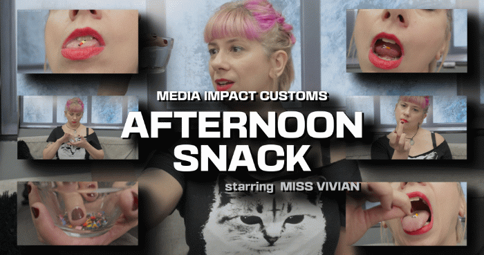 This is simple, Miss Vivian has a bowl of tiny and eats most of them.

Keywords: Shrinking Fetish, Vore, Miss Vivian, Vore, Shrinking, Media Impact