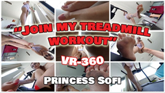 Sofi wakes up and is about to do her workout. just the perfect time to be a tiny man and hide next to her treadmill! you know that she is used to doing her workouts barefoot, which gets her soft soles pretty filthy. this will be the perfect view for you!

Sofi is unaware of your existence...but you are also unaware of the crazy ride you are about to experience, for she is about to find you.

 