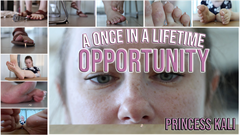 PRINCESS KALI

A deafening silence greets Kali when she arrives at the lab.

The Professor was supposed to wait for her. instead - she finds an empty lab in a mess. The professor's clothes are shattered on the floor with no sign of him.

Alas for the professor: an accident occurred and he found himself shrunken down to the size of a bug. now, he has to do whatever he can to grab the attention of his beautiful assistant, before another accident ends his pathetic existence.

* * * * * * * * *

Princess Kali in her best performance as of yet, and the most amazing French-pedicured long toenails you'll see. I'm extremely pleased with each and every shot of this film. probably the best Kali SFX Epic film to date.

* Unaware Giantess.
* Extreme pov.
* Ground shakes, booming sounds, and slow motion.
* Sandals.
* Toes/soles.
* Long toenails.
* Unaware into aware.
* size comparisons.
* soles climbing.
* Crush.
