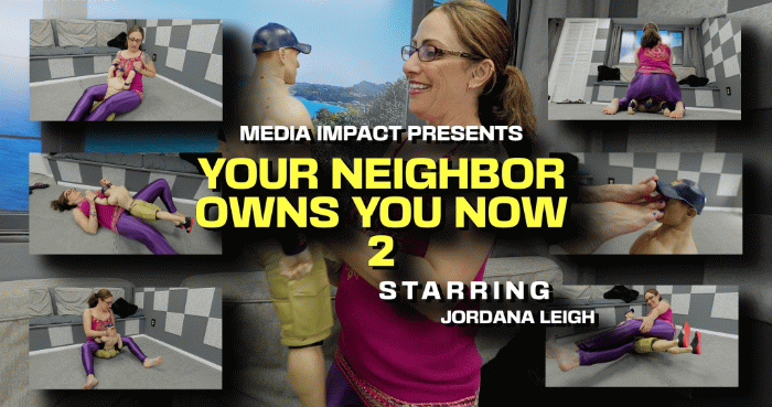 Your neighbor found out you shrank and comes to your home and has a lot of fun showing how much more powerful she is than you are and grinds on you, face sits, lifts you, and makes you lick her feet among other things. In the end, she takes you to her home forever.

Jordana, Feet, Shrinking, Ass Crush, Face Sit, Cleavage, Ass, Shiny  Pants