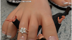 I'm very excited and happy to bring you the full Trilogy of "Leya"! up until now it was only available in images format. now, you can enjoy the entire thing for a fraction of the price!

David Richardson is a filthy-rich Crypto whale and businessman, who is about to take over a failed company and bring more money to his already fat pockets.

Then, he meets Leya, a mere pretty secretary with even prettier feet. somehow, she figured out his secret foot fetish. failing to resist her filthy soles and the mischievous glint in her blue-green eyes, Mr.Richardson's plans take a whole different direction.

Foot-fetish & shrinking lovers - you are going to enjoy this one! <3

423 rendered images, 49:30 runtime!
foot fetish/foot-worship
dirty feet
Gradual shrinking
Hand-held
Femdom & foot-domination
flip-flops
blackmail
size comparisons
and much more!