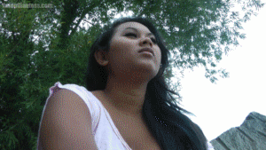 This one is pretty unique. You're a tiny person wandering up to Tenshi on the beach. Eager to play games with you, Tenshi talks to you in a mix of Cambodian and English, trying to confuse you especially when she realizes you don't know Cambodian. She occasionally looks around making sure no one is coming around as she continues to toy with you. After some foot play throughout you end up agreeing to be safe and warm with her... unfortunately by this she means in her tummy! Not knowing what you were agreeing to since she asked in Cambodian, you find yourself helpless as Tenshi prepares to gulp you down. A great sense of being tiny and helpless as Tenshi plays her games with you not understanding her. There are no subtitles included, the idea is you're not supposed to understand her unless you know Cambodian.
