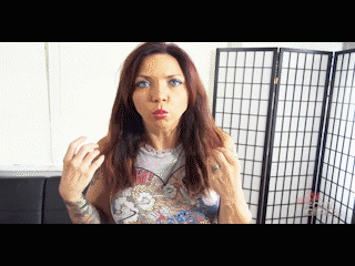 Your roommmate Gia is sick and tired of your laziness around the house. She's tried to give you a chance but you blow it time after time and she's about to make you disappear for good! With a wave of her hand you suddenly start to shrink. Smaller and Smaller until you are a few inches tall at her feet and her voice is now booming with an echo. She threatens to just stomp on you right there and then, but you try to make a quick escape and run for it. Gia stomps in your path stopping you cold. SHe picks you up and gets a closer look, she could easily just swallow you whole at your new size as she opens her giant mouth to give you a look. But no she won't eat you that fast. She has decided she will give you a last chance to worship her giant size 8soles. She puts you back on the floor and holds her massive sole over her head. She tells you to start licking them clean. If you do a good job she may keep you as a pet, but if not you'll end up crushed under her foot!
