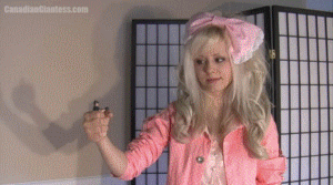 Frustered that Cake and her friends are always in trouble with a local police officer when they're not doing anything wrong, Cake decides to take matters into her own hands. Shrunken down now, the officer finds himself in Cake's fist and she decides to sit on him to finish him off. In her playful manner she sits down on him a few times with a mix of POV views added in. There are a few handheld scenes and some slowed down views of Cake's booty crushing action too.
