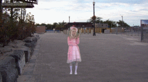 Standing down by the beach, Cake decides to take a pill that's supposed to make her grow. At first it doesn't seem to work but quickly Cake is trying to deal with her intense growth as she goes up and up. Before long she's standing over the whole country side! She can see tiny people scrambling away below and decides to eat a few before she ends up growing some more and gets into stomping around the tiny town below in the Canadian North.
