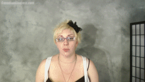 Rachel is explaining to you that she doesn't want to be friends anymore. As she continues you find yourself shrinking. The more she insults you, the smaller you get until you're down at ground level before her sneakers. Rachel tells you to clean them before she makes you dirt on the bottom of them. You try to do as she asks but you don't even make it past her right shoe before she decides you're not working hard enough. So in the end you're crushed by Rachel's sneaker. A bonus advanced slow motion version of the crush POV is included at the end.
