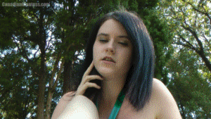 SammiiLynn has already shrunken down some of her neighbours and has them in the park, ready to teach them a lesson. She toys around with some of them on her sandal first, but takes them off shortly afterwards to pick them up with her toes. A couple short advanced slow motion scenes are included along the way too! Eventually the tiny people are pressed into the sole of SammiiLynn's right foot. Some of them actually stick to her foot from the pressure! Hoping that they've learned there lesson, she picks them up in her hand and tells them if they stop being pests she could probably make them big again. If they're still pests, she'll get them again.
