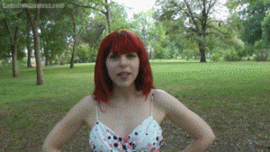 You've been following Shelle-Chii around and she's tired of it so she shrinks you down pretty quickly and says that she's going to squish you! This one is a little different with the focus on Shelle-Chii's face as her foot hovers above you. In the end you are stepped on and a very brief SFX scene shows you as her foot comes down upon you. A short advanced slow motion replay of Shelle-Chii's barefoot looming overhead is included, as well as a second take of the initial shrink scene (without the glowing effect and sounds) at the end.
