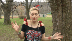 Laura Dynamite gets you to meet her at the park to shrink you down because you won't leave her alone. It's incredibly windy and you barely hear what she says at first, but you quickly get the idea when suddenly she points at you and you start shrinking! Finally at ground level, you find yourself running from Laura's feet, trying to avoid getting squished. A few advanced slow motion scenes at her feet capture the action as she stamps around you. Dirt and twigs are tossed about under her footfalls. You find yourself looking up at Laura's foot as it slowly descends on you. The slowmo scenes do contain dialogue in this one since Laura does talk a lot but I wanted to include the slowed down sounds of her steps.
