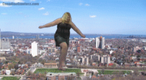 Directly following Lisa's, "Growing To A Real Life Giantess," this video features both growth and Mega Giantess Lisa Lusche stomping around, making the ground shake with her huge footsteps! Her friend encouraged her to keep growing and he eventually gets squashed underfoot for it along with a couple others! At her mid-range size, you can still see people running below in the streets and cars driving by, all added in via additional SFX! In the later Mega section, things are far too small, but Lisa's stomps shake the ground even more at this size! Almost six minutes long and only available in SD. This is our first brand new Mega Giantess video, recorded long ago with a classic model!
