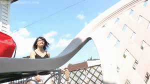 A poor shrunken girl hides out on the edge of Regina's chair. Each time Regina sits down, she can tell something is on her seat, but can't figure out where it is. The story is told through POV with LOTS of views of Regina's booty as she stands and tries to figure out what is going on. To celebrate her first ever booty vid, there's even a very short bonus SFX scene where the girl finds herself sat on by Regina's unaware butt. The whole video is unaware. Regina never knows what she was sitting on.
