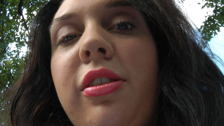 Every once in awhile, there's the occasional shrunken person who wants to be eaten. They just gaze up at the beauty of a giantess and want to be gulped down by them. Sonia is quite surprised to see a tiny guy like this come wandering up to her. She goes along with him, letting him look into her mouth beforehand. A more playful story has Sonia tries to come to terms with this tiny guy wanting to be eaten. She even lets you lay in her mouth, looking up at her eyes as you're halfway outside. No throat views and no CGI scenes in this one. We wanted to focus on Sonia and keep the price down.
