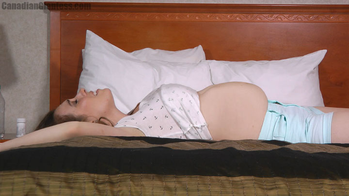 This video takes the concept of Auden's tummy expanion into the realm of SFX with Samantha Grace! All she wanted to do was grow a bit taller, but instead it's her waist line that's getting bigger! Samantha doesn't know what to do as her belly slowly expands outward. The best scene is when she's laying on her back and her stomach gets larger. Including her great dialogue, this is a sweet expansion video! It turned out really well but in the future it may be easier to not use someone as trim and fit as Samantha Grace to further bring the effect to life.
