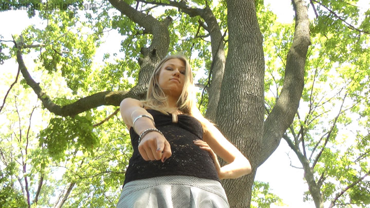 Kevin has been stalking Genessa for awhile and she's finally had enough of it. After shrinking him down she at least gives him at a chance to be useful, giving her a foot massage. Naturally that doesn't go well and he ends up crushed under her bare foot!
