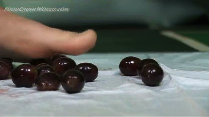 Kathy has turned some people into Red Grapes and has just got to Crush them under her Feet. 
