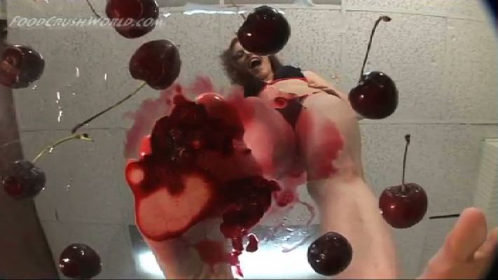 HeatherEve has turned some people into grapes and now she is crushing them one by one. This one is shot from under glass with shots from above the glass as well. 
