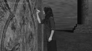 Hannah Perez is looking in a cave for an ancient spell and she finds it written on a wall. She only reads part of it when she grows, Turns out the feds were following her and they were ready and they capture the Giant Hannah and later after she has returned to normal size she wakes in a cell but luckily she remembers everything that was on the wall and speaks the second part of the spell and grows again and escapes.  Later after shrinking back again she writes down the complete spell and reads out the last part and grows permanently. 
