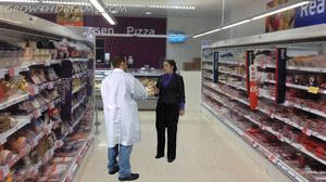 Amber Ray is shopping and she is offered samples of a new food product. She tries one and starts to grow.  Turns out the guy is actually a scientist testing his growth formula. She grows in spurts and frantically tries to get out of the market before she gets to big to get out. After Growing out of all her clothes in the parking lot she returns to normal size but grows one more time.
