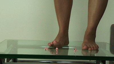 beautiful lena is back to unleash her perfect, smooth soles and CRUSH her helpless tiny victims. she got them all lined up on her huge glass table, jerking of to the divine site of her towering over them, or simply begging for their lives. she will crush them into a pulp, one by one! glass-floor view, crush, soles, special-effects, animated tiny men. enjoy!(as always, lena speaks russian).
