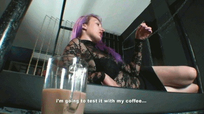 Aristocratic goddess Kassandra wonders how would be the best way to eat her tiny man? should she dip him inside her coffee and suck him to ? drop him inside and drink his ass? or maybe she should simply chew him alive and swallow the shredded remains? she might try it all. a sexy vore clip with some hot mouth-tongue-lips close-ups. enjoy!
