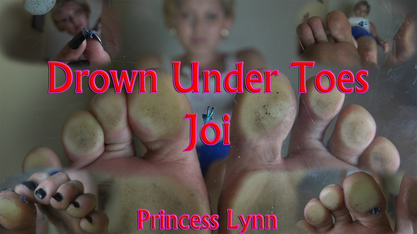 Laying on the immense surface of a glass table, you are but a mere Ant compared to the beautiful, lethal Goddess that towers above you. Lynn wiggle her amazing, sexy - and yet extremely dirty toes - above your helpless body. your cock gets hard in an instance, and there is no way you can stop your arousal, albeit your fear. Lynn can see your boner. she is very amused. she wants you to stroke it intensely, as her massive, irresistible toes wiggle all over you. you will jerk off while smelling the aroma, kissing her toes and licking off the dirt. you won't cum until she counts you down. to give you some lubrication - Lynn spit a tsunami of her mouth-nectar on your body. you will under her toes, in the combined juices of her spit, her toe-sweat, and your own cum.
