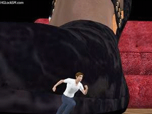 man is Shrunk and his wife comes home but she cannot hear him so he climbs up her legs all the way up to her ear but she scratches it knocking him off then after he falls she sees him picks him up and then decides she will keep him like this.
