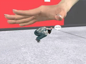 Mike agreed to let Samantha Test her shrinking ray on him. this was a big mistake as Samantha Shrank mike then she even shrunk her friend Amy. she then Crushed mike under her Shoe and picked up Amy and put in test tube. then Sam came in but Samantha shrunk him as well and put him in test tube. then she shrinks both of them even more and puts on cookie and eats it devouring both of them.
