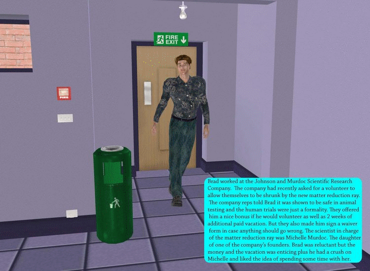 This guy was a subject in a shrinking experiment and in true HGLOCK fashion the female scientist gets drunk with power and seduces the tiny man. You will see several sizes and insertion, babying, cleavage, feet, shoes etc.
